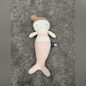 Amy mermaid rattle Pink and Cream Knit Mermaid Doll